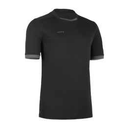 Maillot manches courtes de rugby Homme - R100 noir gris