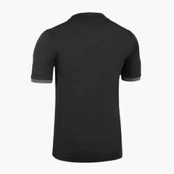 Men's Short-Sleeved Rugby Shirt R100 - Black/Grey