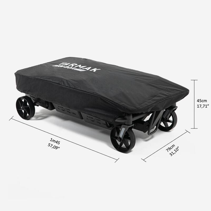 Inklapbare basketbalpaal B500 Easy Box op wielen verstelbaar 2,40 m tot 3,05 m