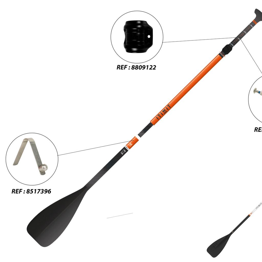 Reguliuojamas sudedamas irklentės irklas iš anglies pluošto 500, 170–210 cm