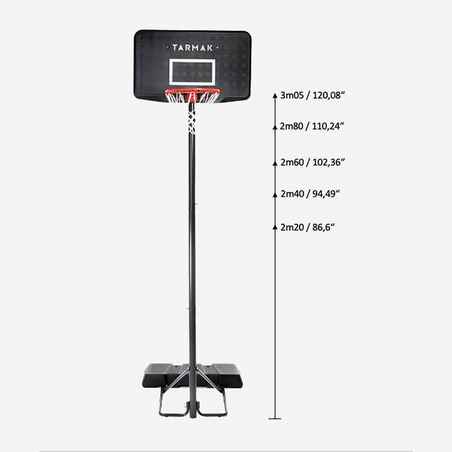 Canasta de baloncesto ajustable 2,20-3,05m Tarmak B100