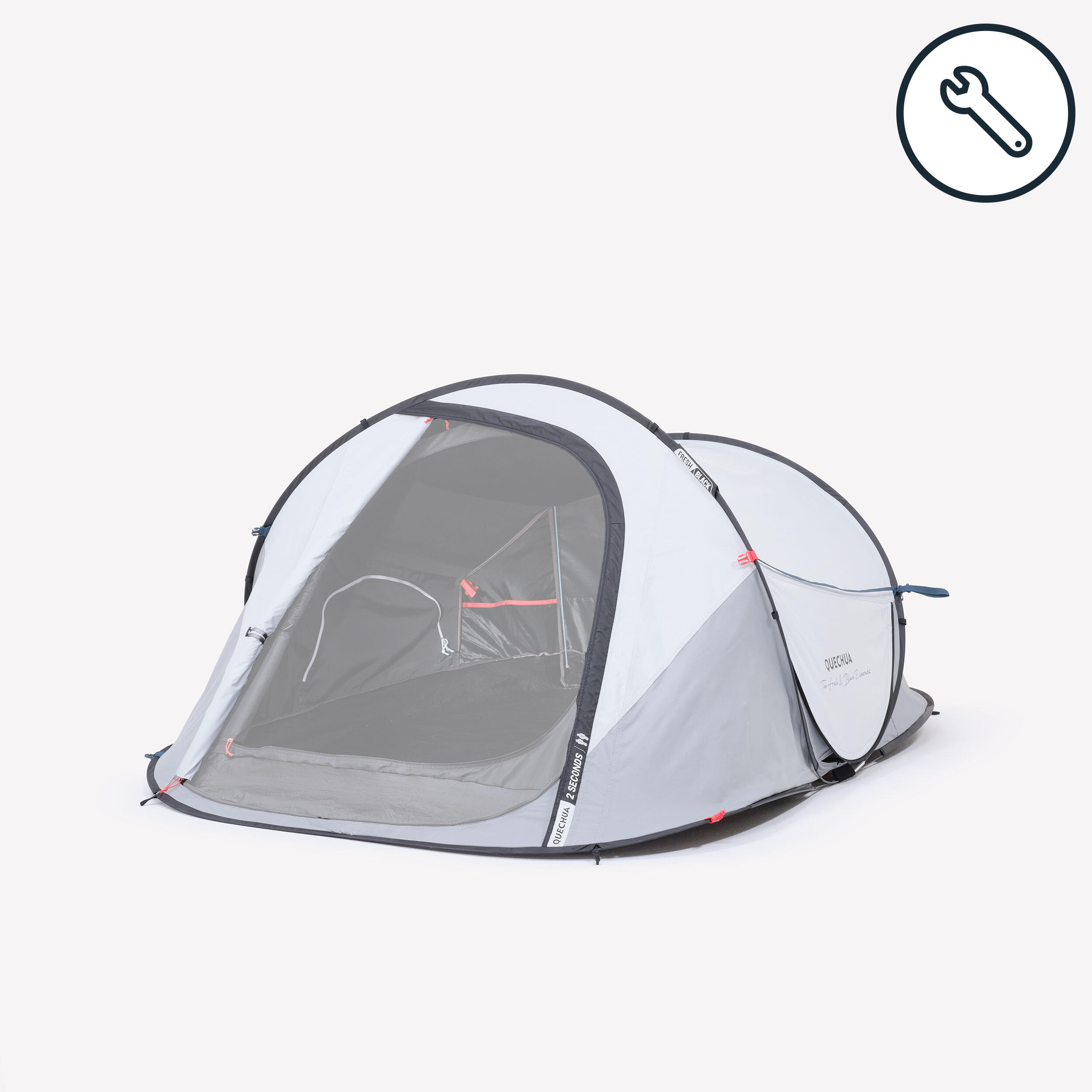 QUECHUA Vonkajší plášť stanu 2 Seconds Fresh&Black pre 2 osoby