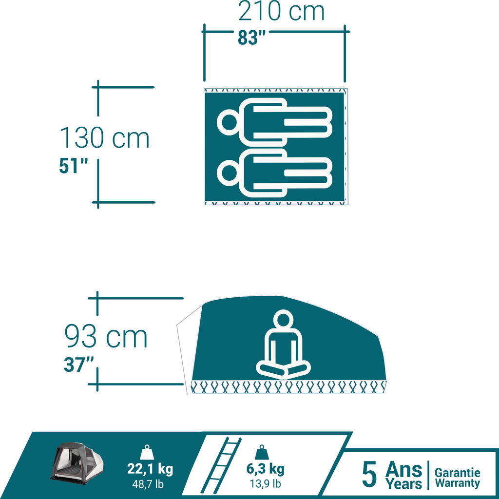 Van tent - 500 - 2-person - Condensless