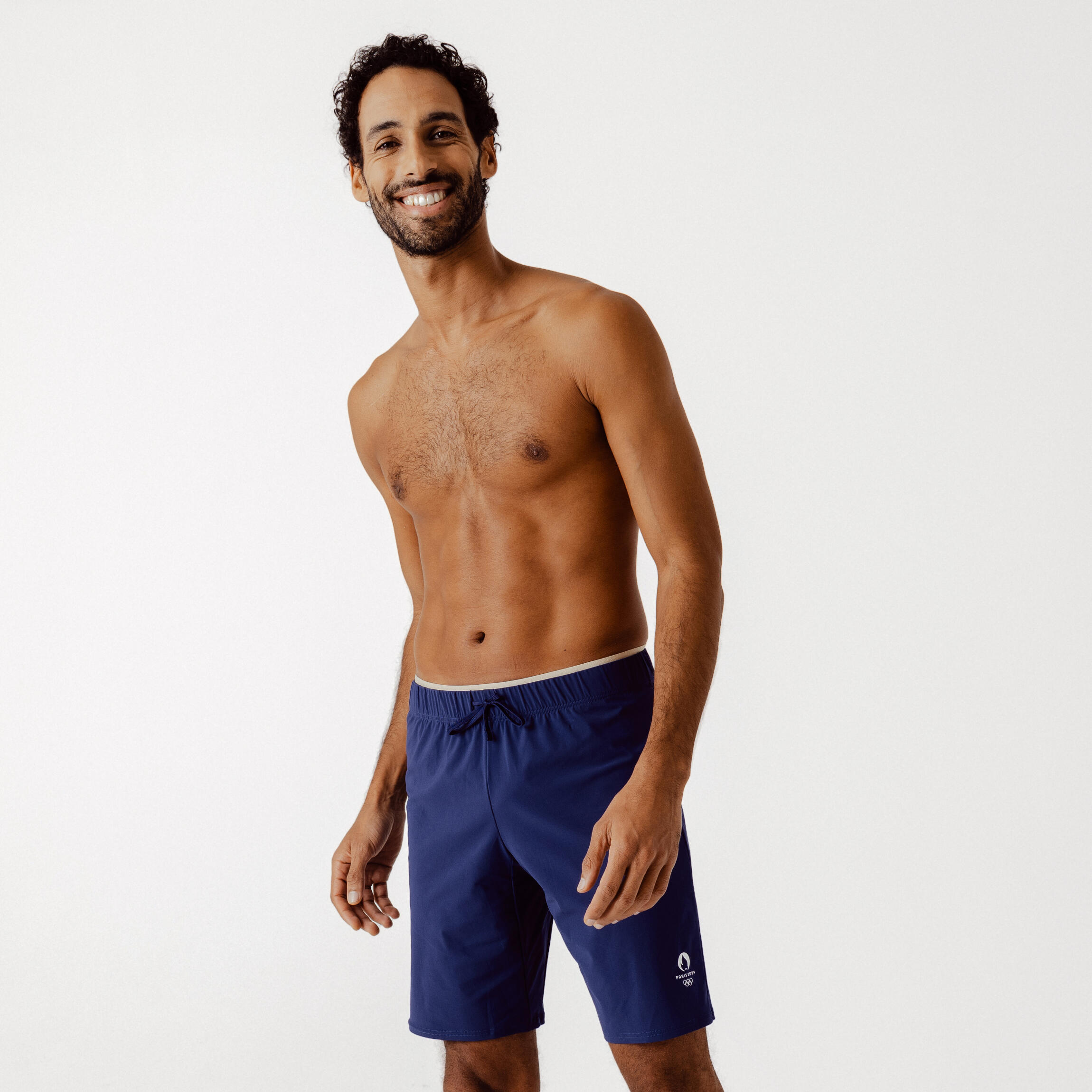 Paris 2024 - Short De Bain Natation Bleu Homme Paris 2024 - Boxer De Bain - Natation - Bleu - 40m - Decathlon