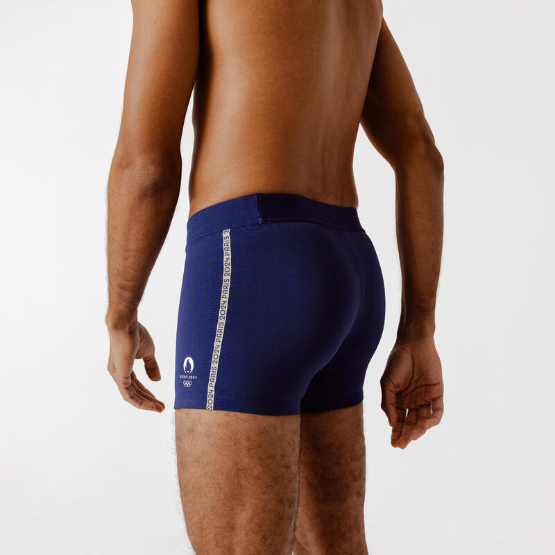 Maillot de Bain Boxer de Natation FITI Bleu Homme PARIS 2024