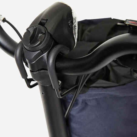 Suspaudžiamas sulankstomo dviračio krepšys su petneša, 10 l, mėlynas