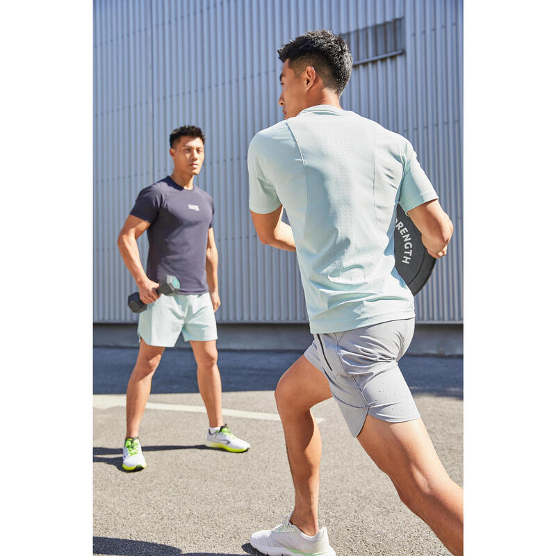 Men Fitness Training Shorts Breathable 900 Green