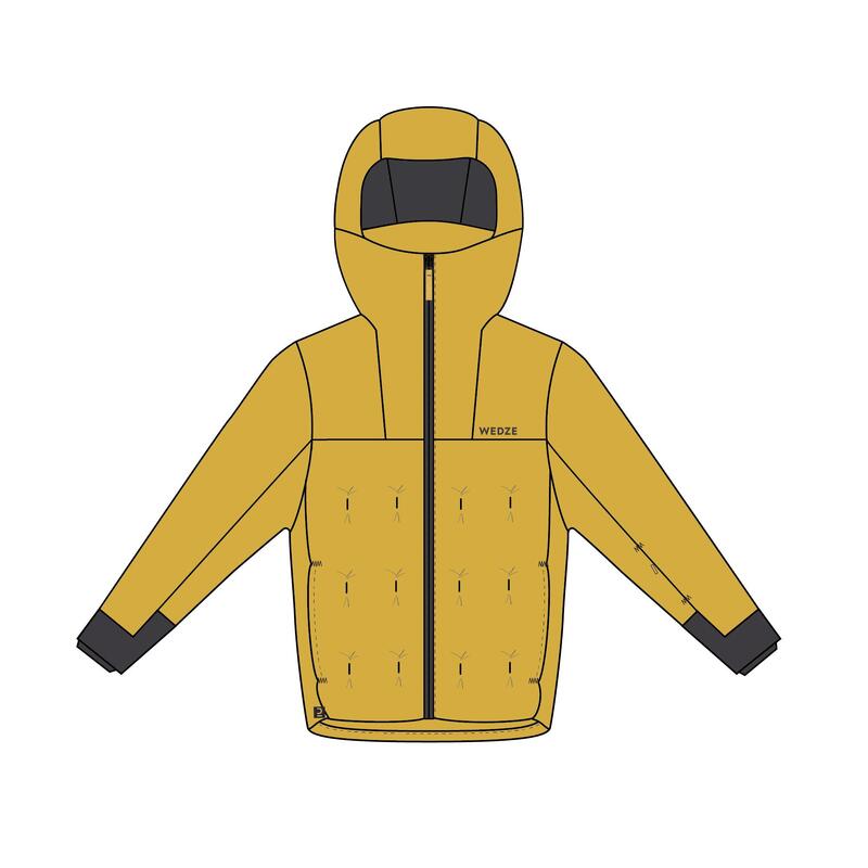 Piumino sci bambino 500 WARM giallo 