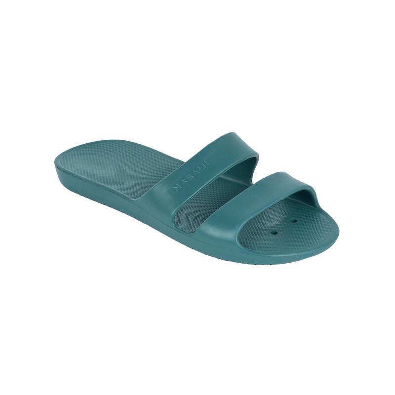 Sandale Claquette Piscine Femme SLAP 100 BASIC kaki