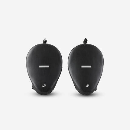 Boxpratzen gekrümmt mit Spanngurt - schwarz