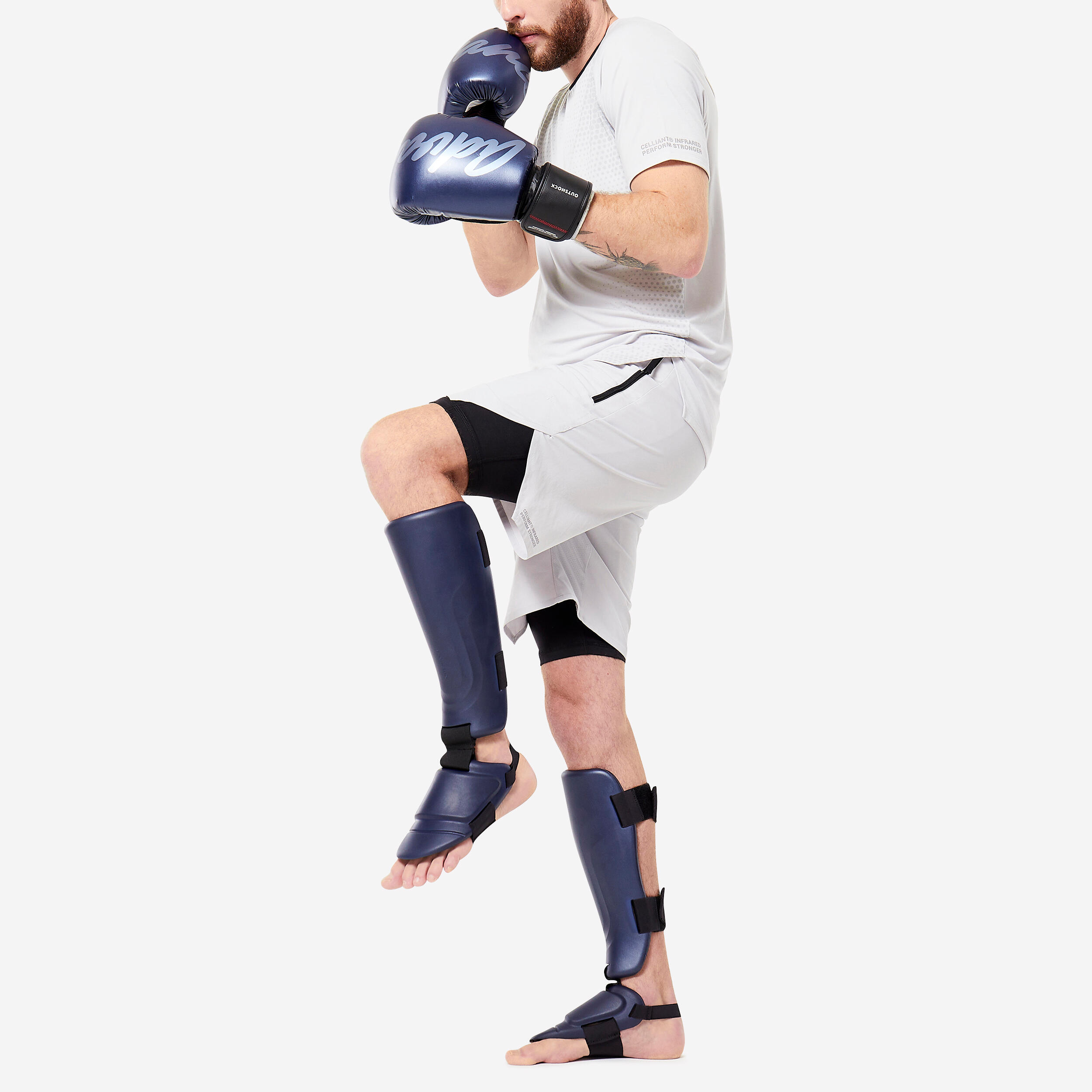 Adult Muay Thai, Kick Boxing & MMA Shin-Foot Guards - Decathlon