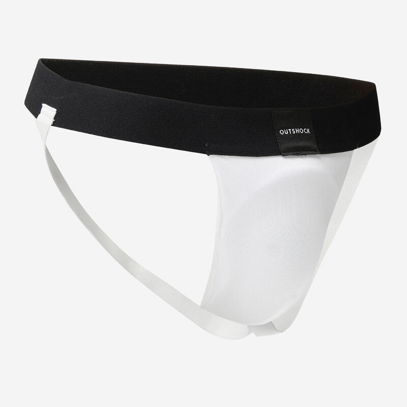 COQUILHA DE PROTEÇÃO COM CUECA DESPORTOS DE COMBATE HOMEM 100 BRANCO