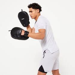 Curved Punch Mitts with Fastener Strap - Black