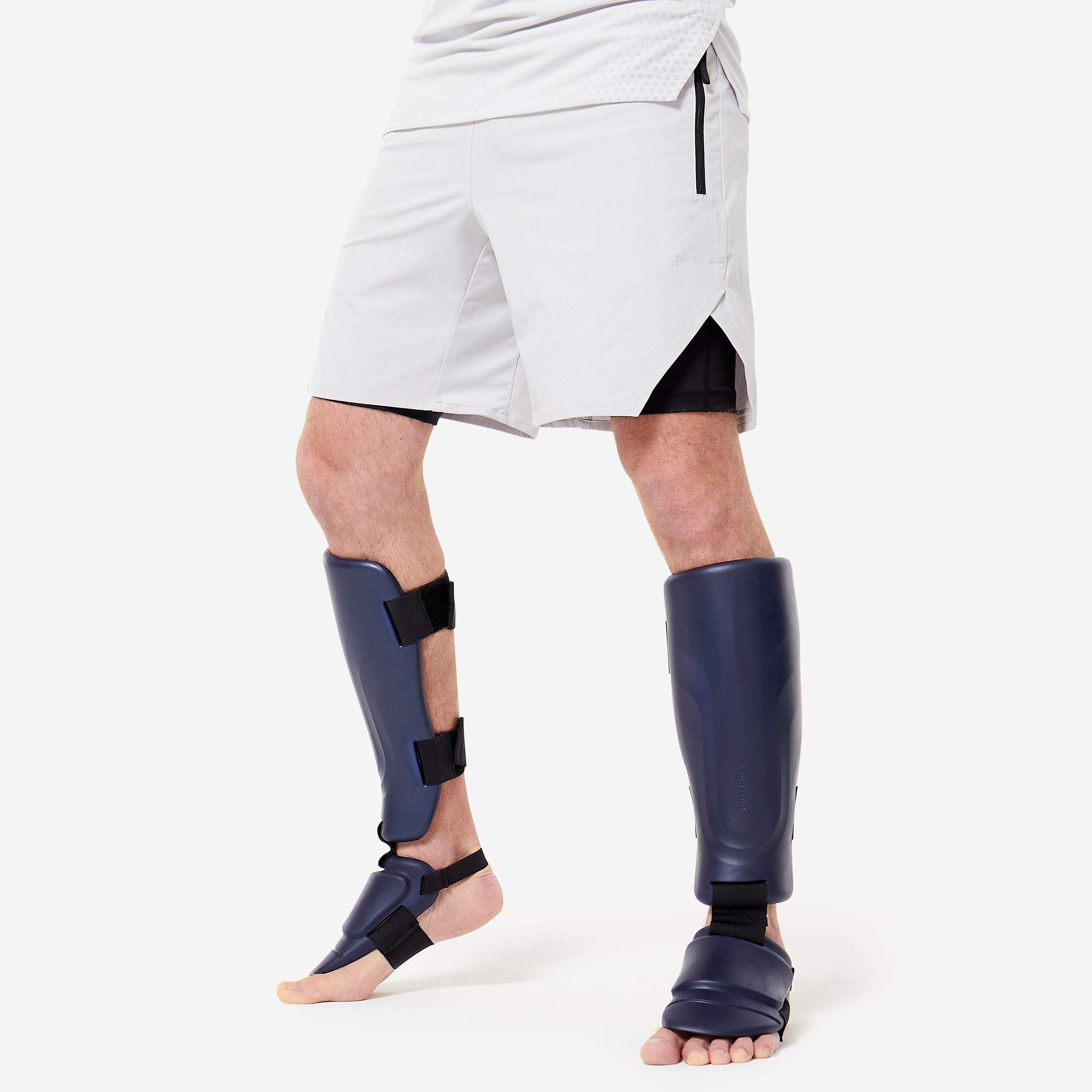 Muay Thai Shin Guards Dark blue Outshock Decathlon