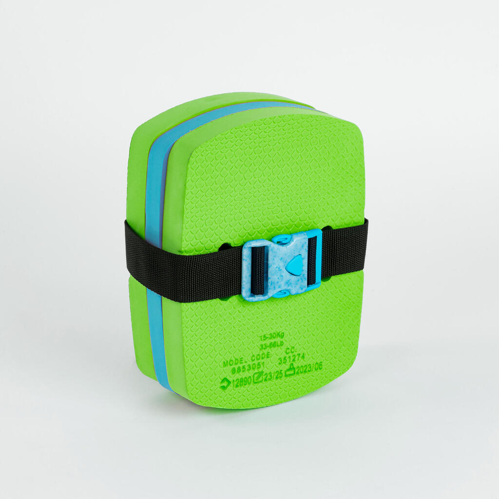 Ceinture de natation bleu vert 15-30 kg avec flotteur amovible