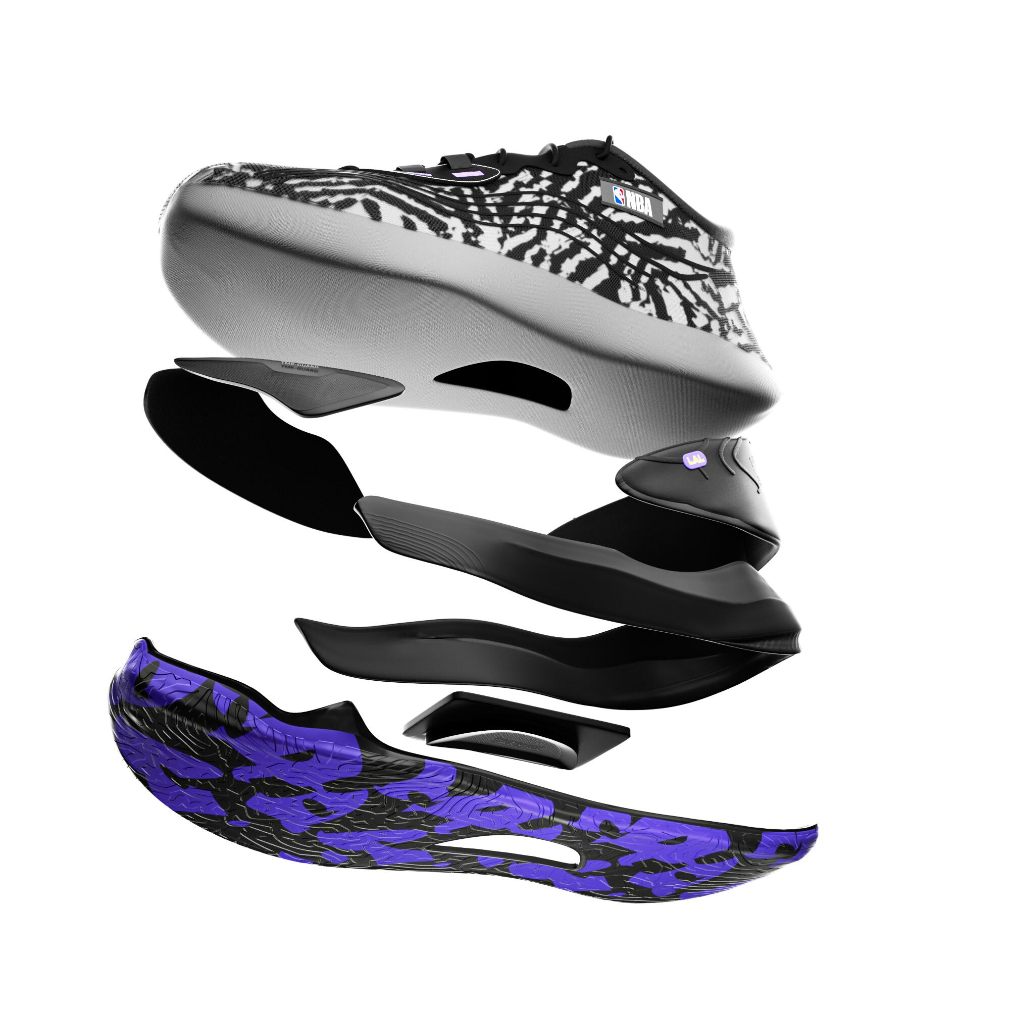 Zapatillas de baloncesto NBA Lakers hombre/mujer -  FAST 900 LOW-1 Negro 4/6