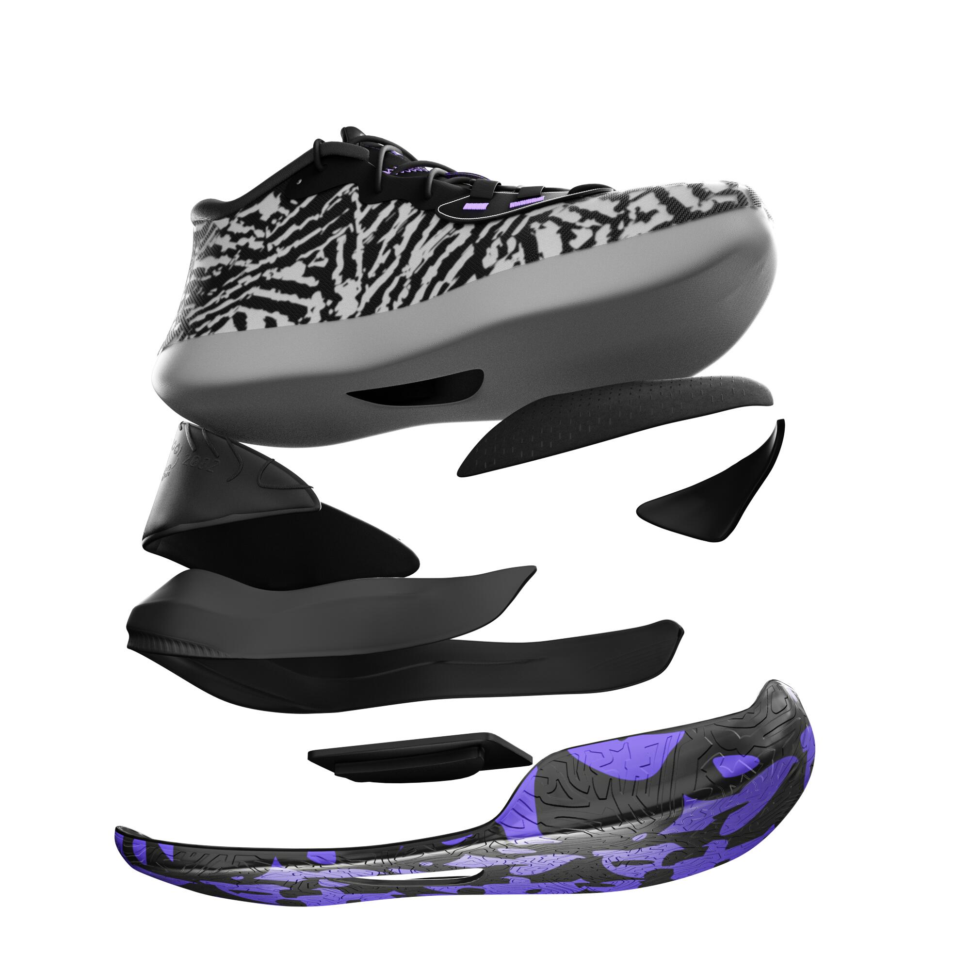 Zapatillas de baloncesto NBA Lakers hombre/mujer -  FAST 900 LOW-1 Negro 2/6