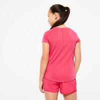 Girls' Breathable T-shirt S500 - Oleander Pink