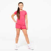 Girls' Breathable T-shirt S500 - Oleander Pink