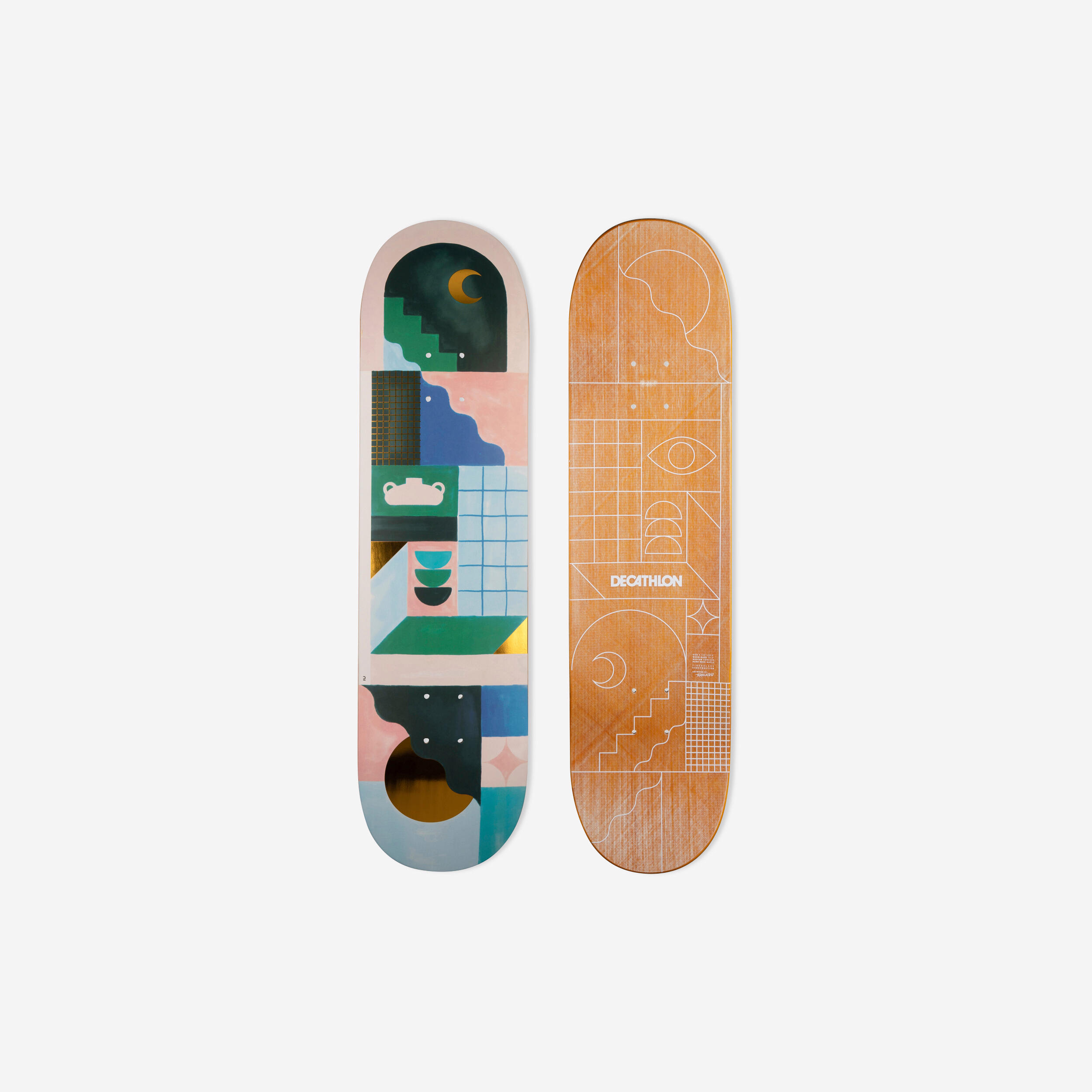 OXELO Skateboardová doska DK900 FGC kompozit 8.125" By Tomalater 8,125_QUOTE_