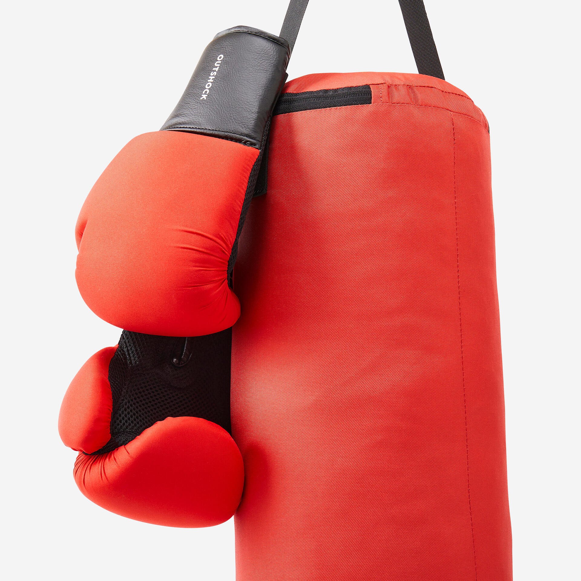 Kids Punching Bag Set With Gloves - Adjustable Height Boxing Bag For Ages 3-14 - Includes PU Leather Bag & All Mounting Hardware