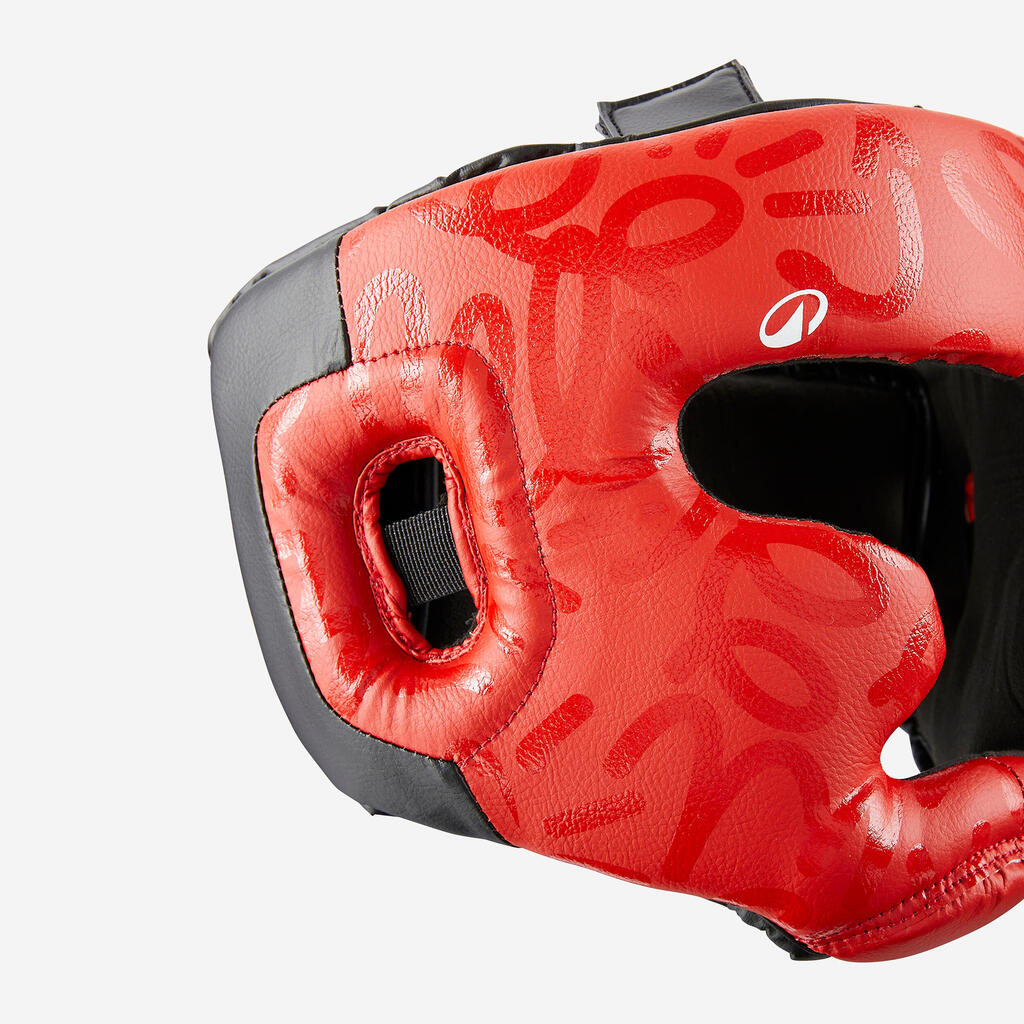 Kids' Boxing Full Face Headguard - Red