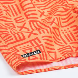 Boy's swim shorts - 100 Sign orange