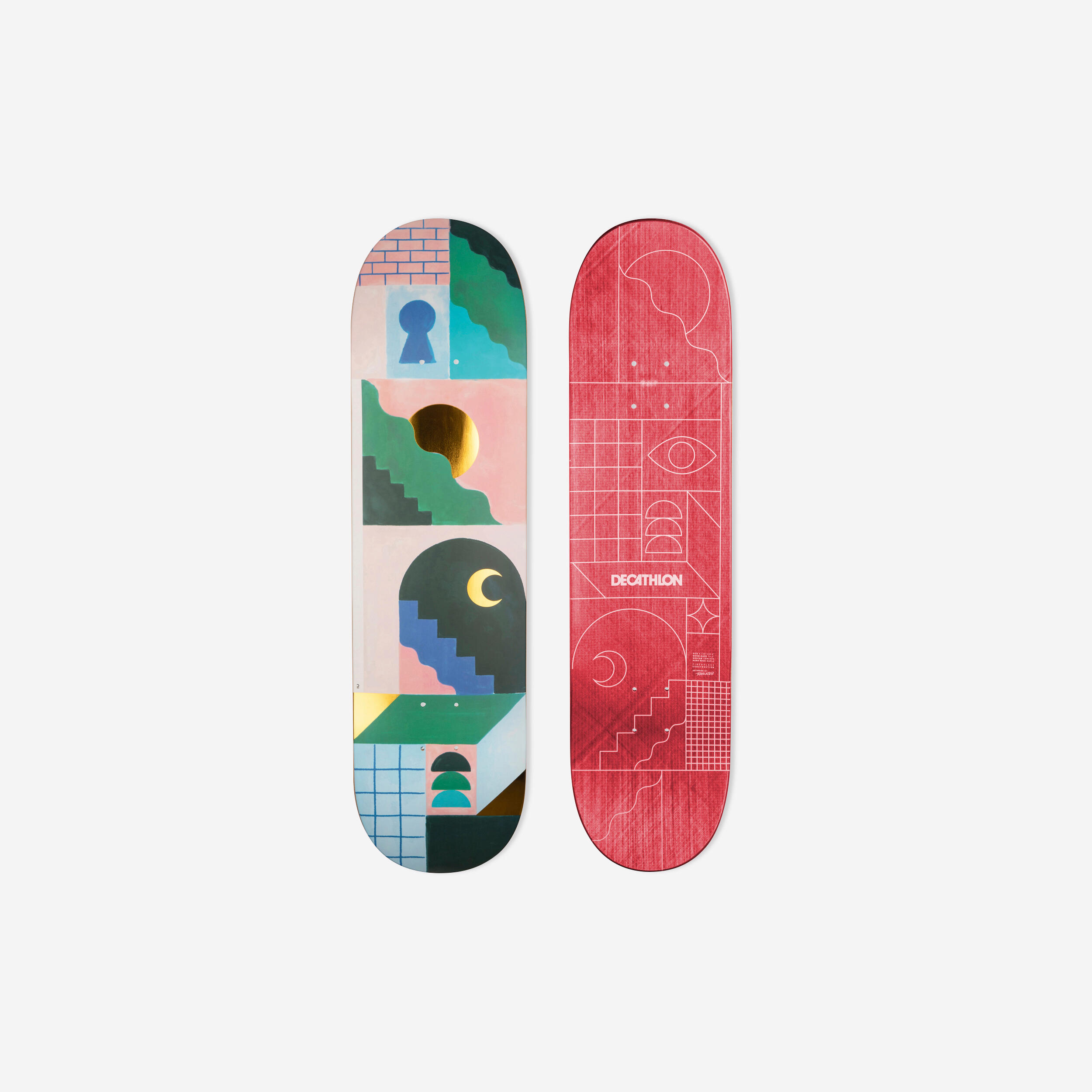 OXELO Skateboardová doska z kompozitu DK900 FGC veľkosť 8.5" By Tomalater 8,5_QUOTE_