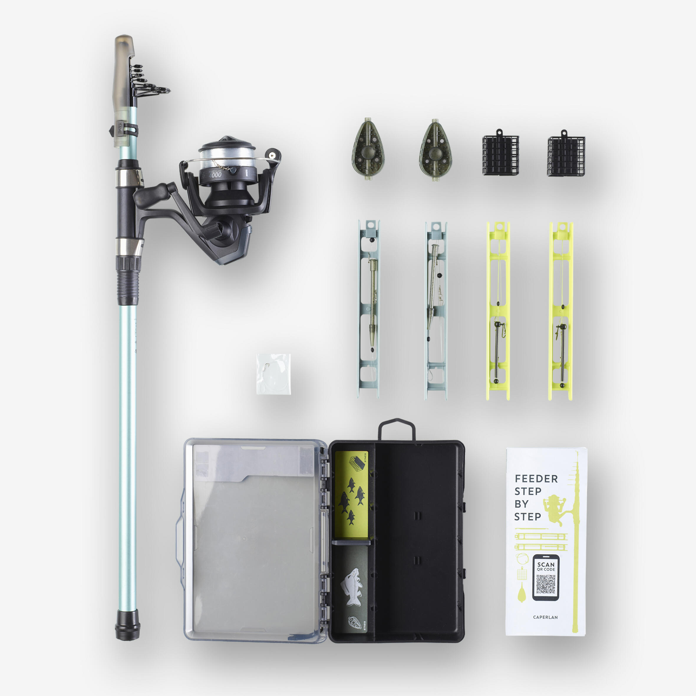 Teleskopinės dugninės meškerės komplektas „Sensitiv 100