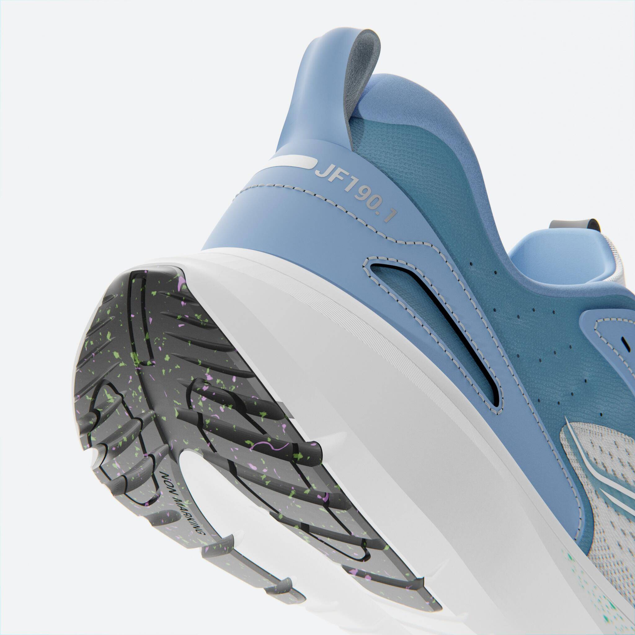 Men Running Shoes Superior Grip Cushioned Upto 20km/week, Jogflow 190.1 - White -  4