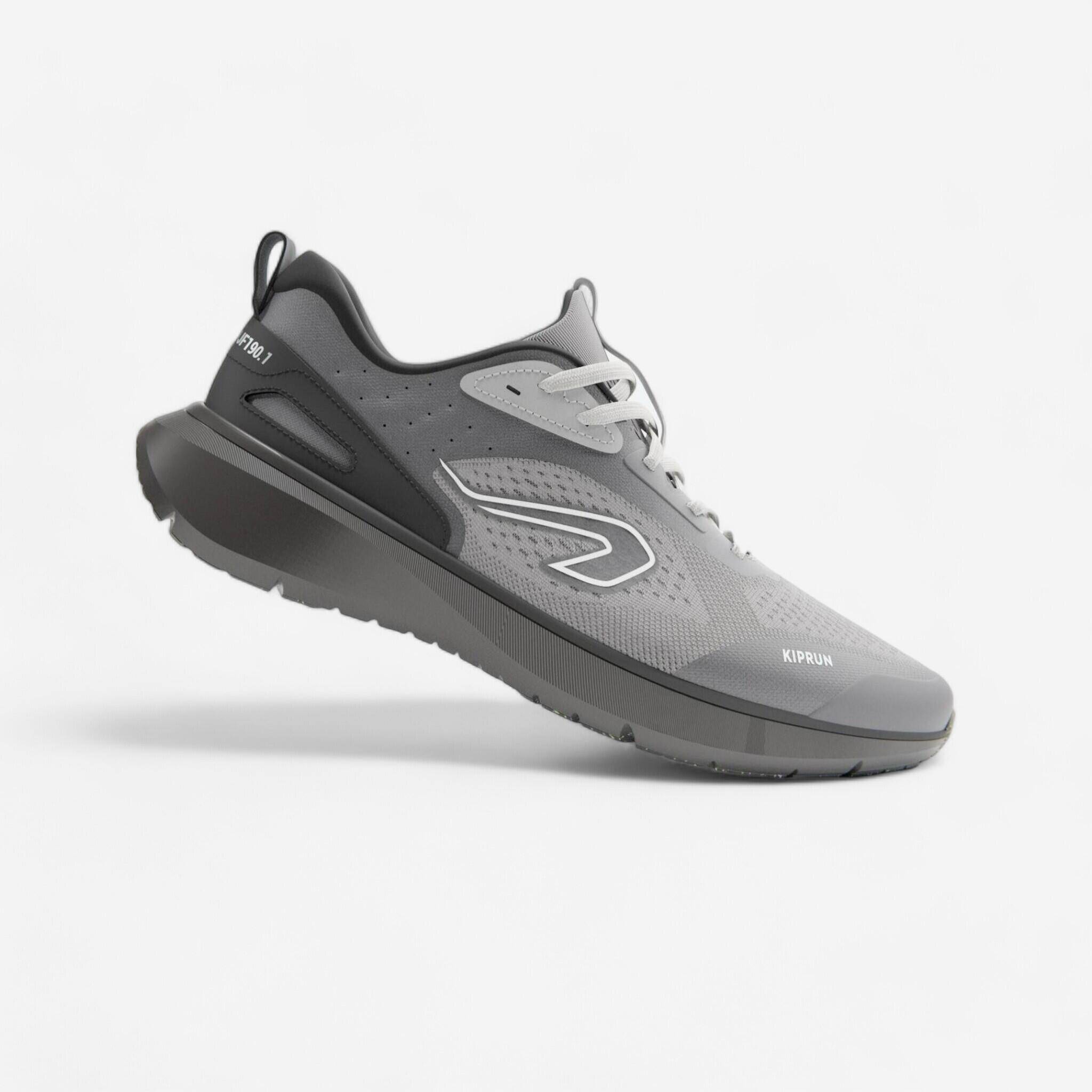 Men Running Shoes Superior Grip Cushioned Upto 20km/week, Jogflow 190.1 - Grey