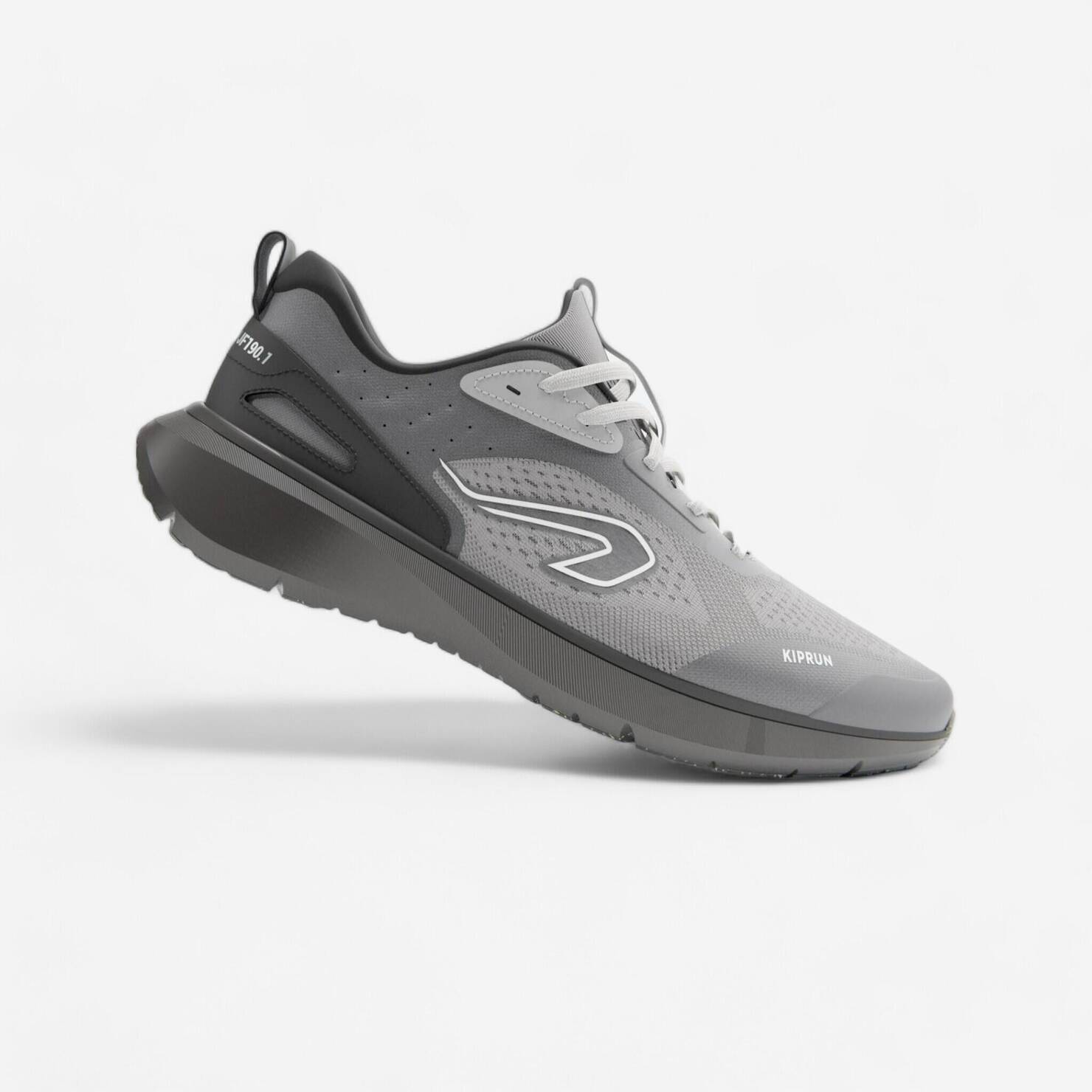 Jogflow 190.1 Men Running Shoes – Cushioned, Lightweight–Black/Grey, 20km/wk