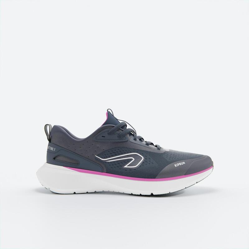 Calçado de Corrida JOGFLOW 190.1 RUN Mulher Azul Escuro Rosa