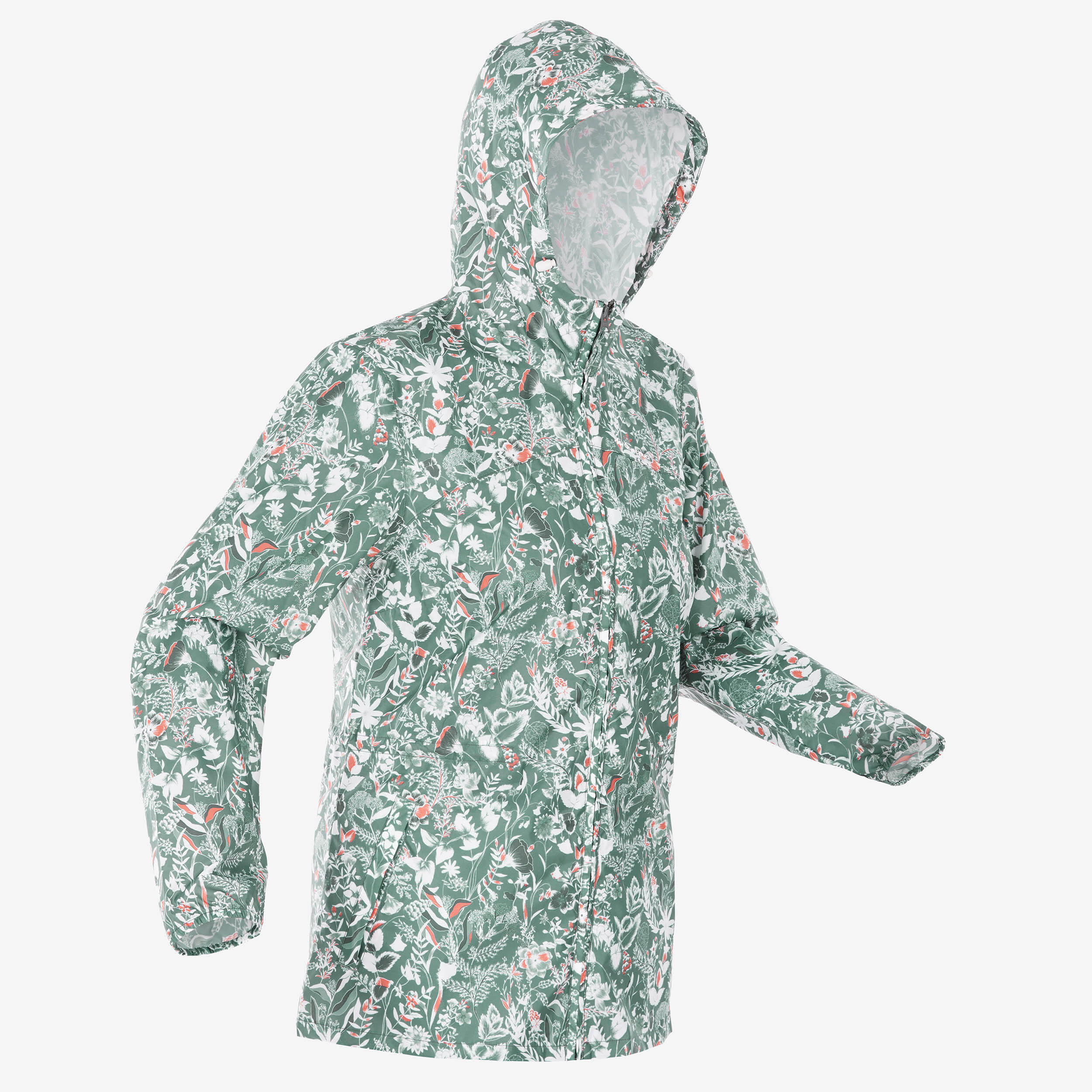 Chubasquero impermeable de montaña y trekking Mujer Quechua Raincut 6/6