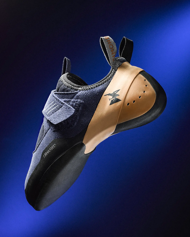CHAUSSON D’ESCALADE - VERTIKA SOFT HOMME BLEU/OCRE