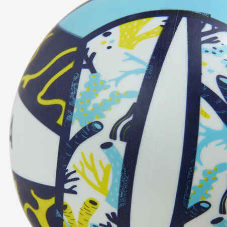 Paplūdimio tinklinio kamuolys „BV100 Fun“, 3 dydžio, mėlynas, geltonas