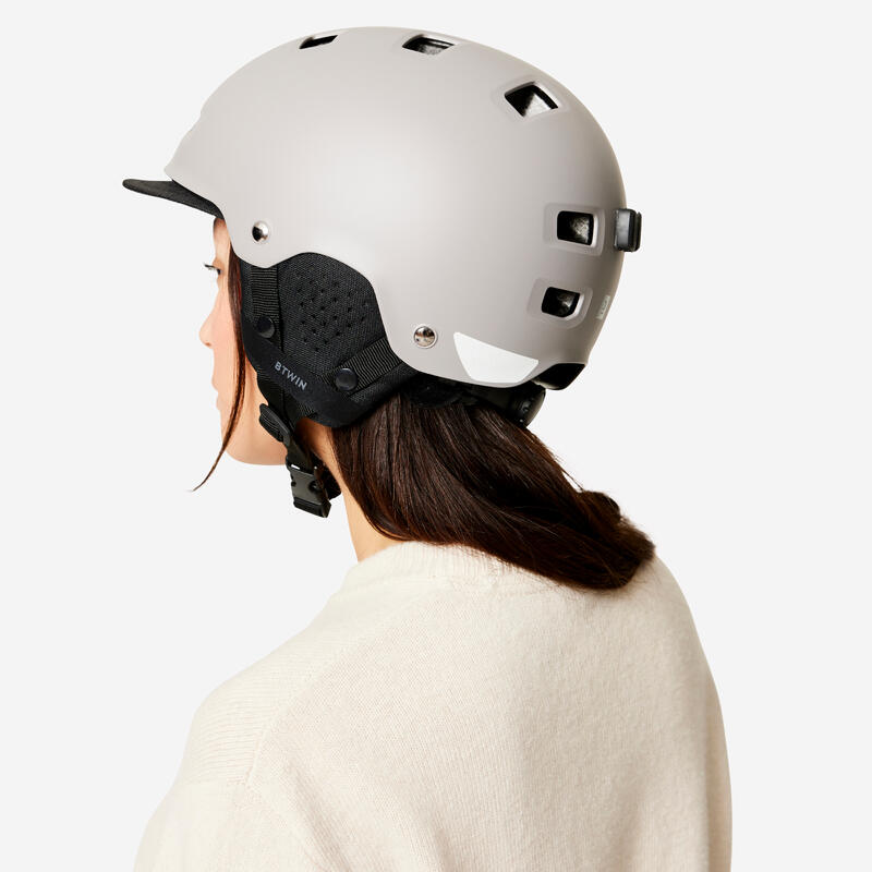 Casque bol vélo ville - gris