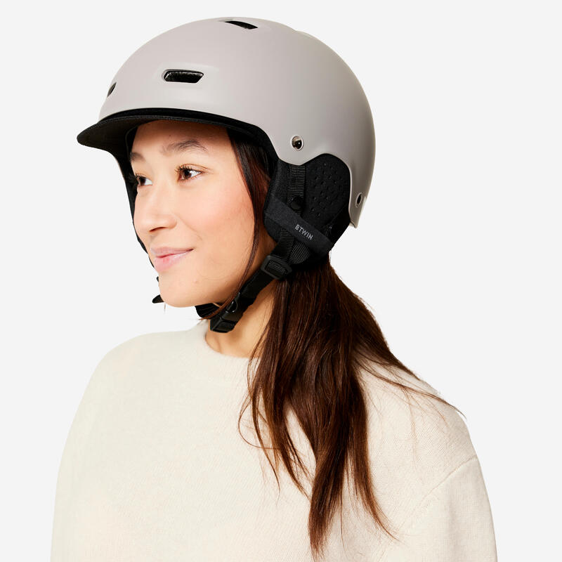 Casque bol vélo ville - gris