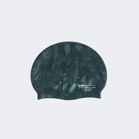 Bonnet de Bain en Silicone - Taille Unique - Geol Noir Vert