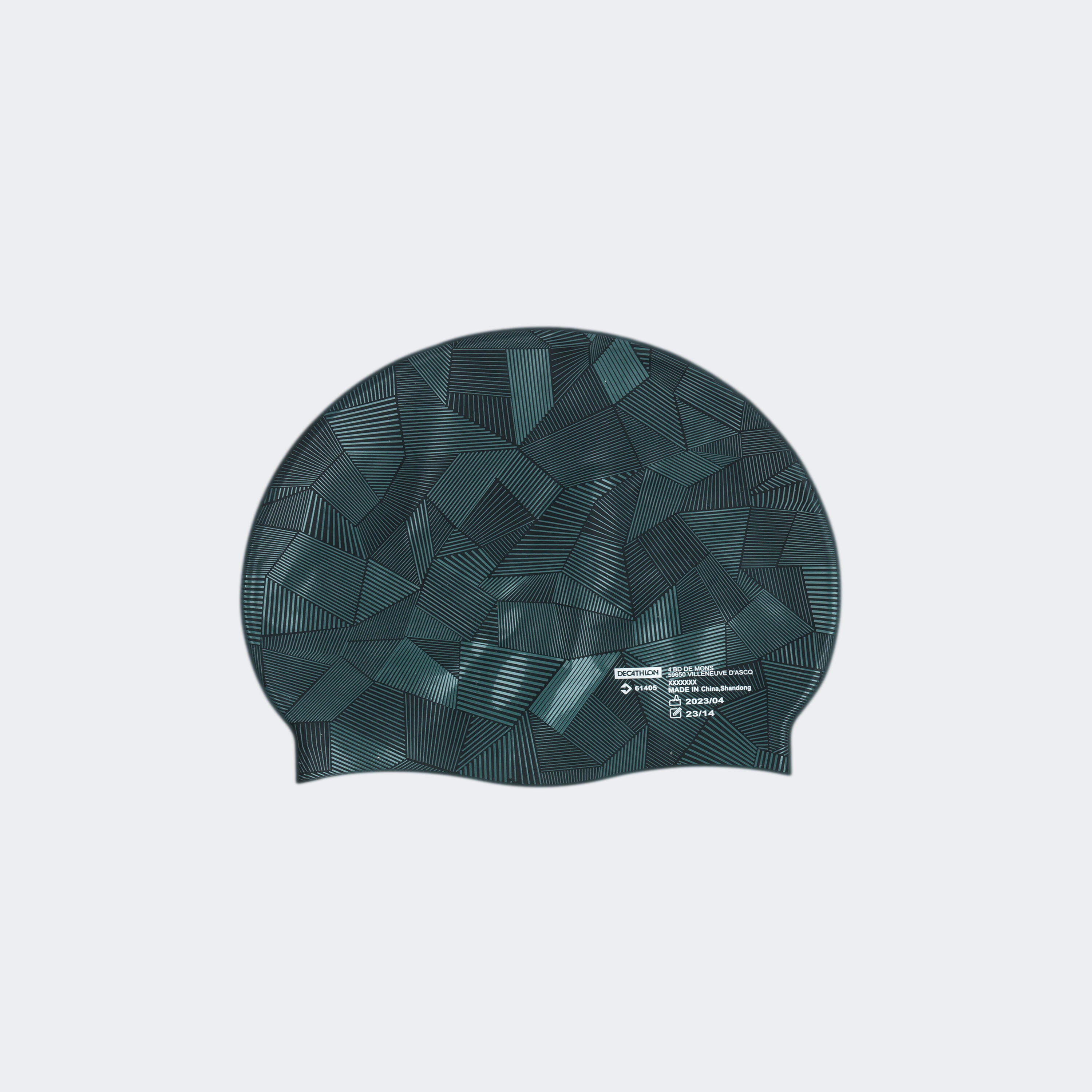 SILICONE swim cap - One size - Geol black green 2/2