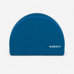 Adult Swim Cap Coated Mesh Plain Fabric 56-60 Cm Lightweight & Flexible Blue