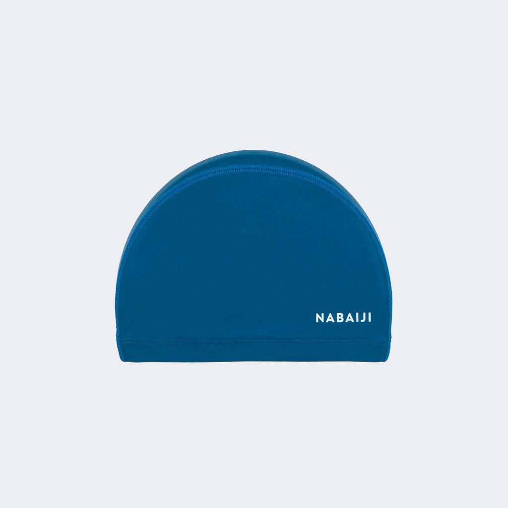 Silikoninė-medžiaginė plaukimo kepuraitė, M dydžio, mėlyna