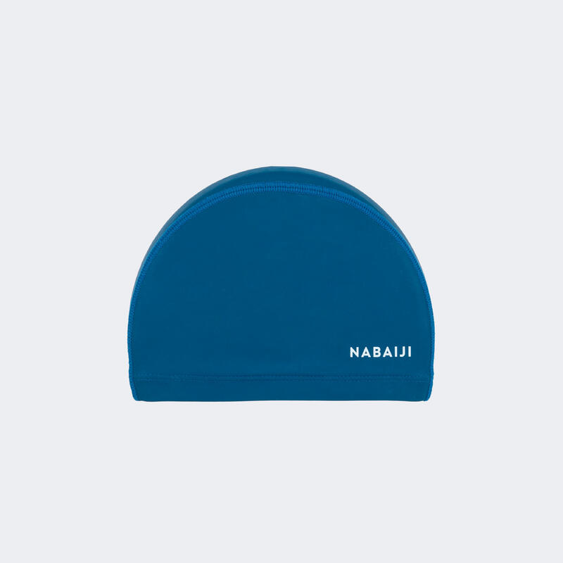 Gorro de Natación tela niños adulto revestido silicona Azul Talla M