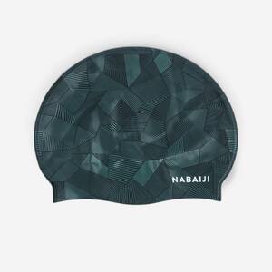 Adult Swimming Cap Silicone 56-60 Cm Geol black green