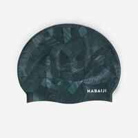 SILICONE swim cap - One size - Geol black green