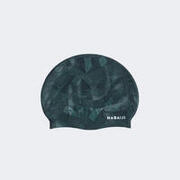 矽膠泳帽-單一尺寸-Geol黑綠色