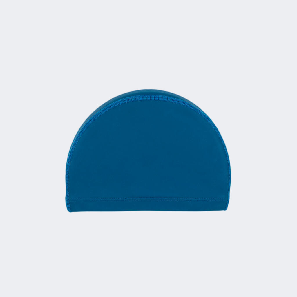 Látková plavecká čiapka so záterom veľkosť M modrá