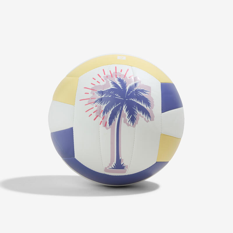 Ballon de beach volley - BV100 classic taille 5 - jaune et violet