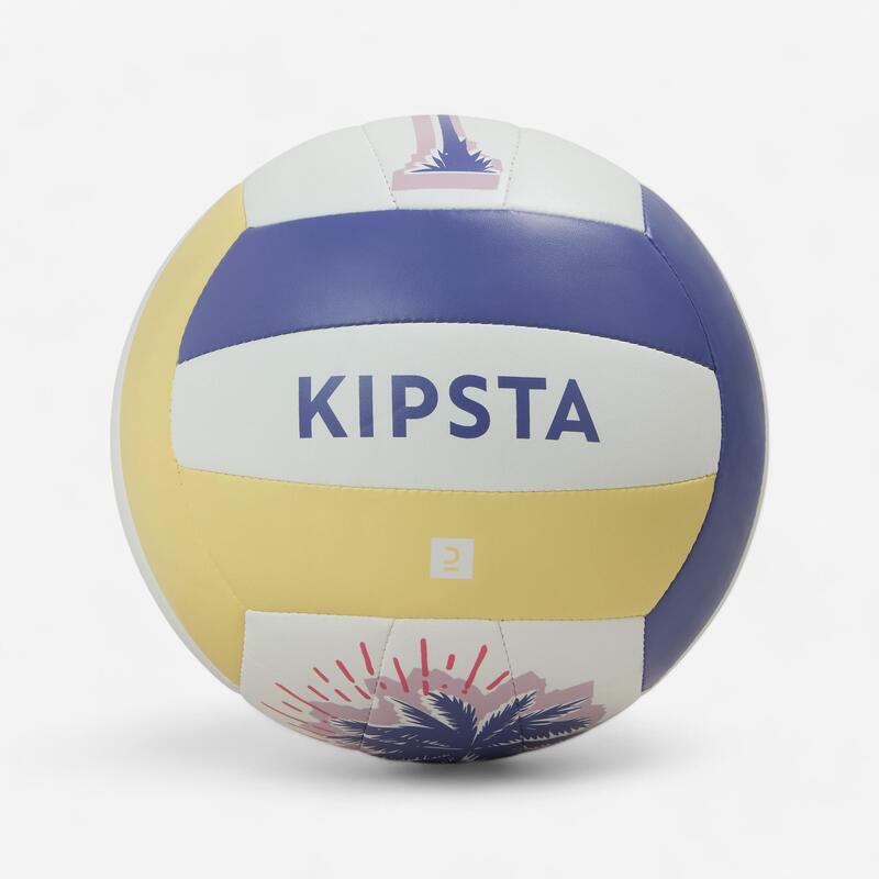 Bola de Voleibol de Praia Tamanho 5 BV100 Classic Amarelo Violeta