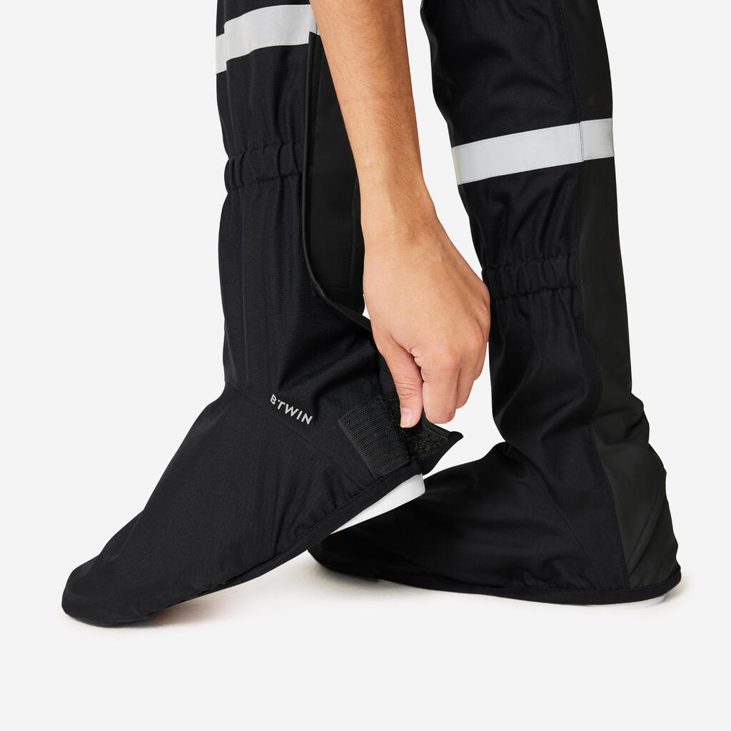 City Bike Waterproof High Overshoes - Black